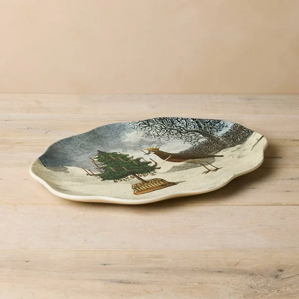 Stoneware XL Christmas Tree Serving Platter - John Derian for Target 2025